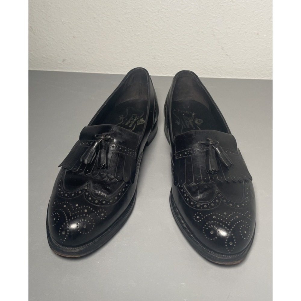 Florsheim Lexington Black Tassel Wingtip Loafers‎ Size 8.5 D Designer Collection